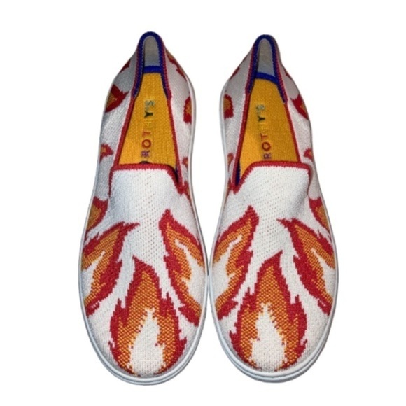 Rothy’s The Kid Sneaker Flames 🔥 Slip On Slide - Picture 3 of 13